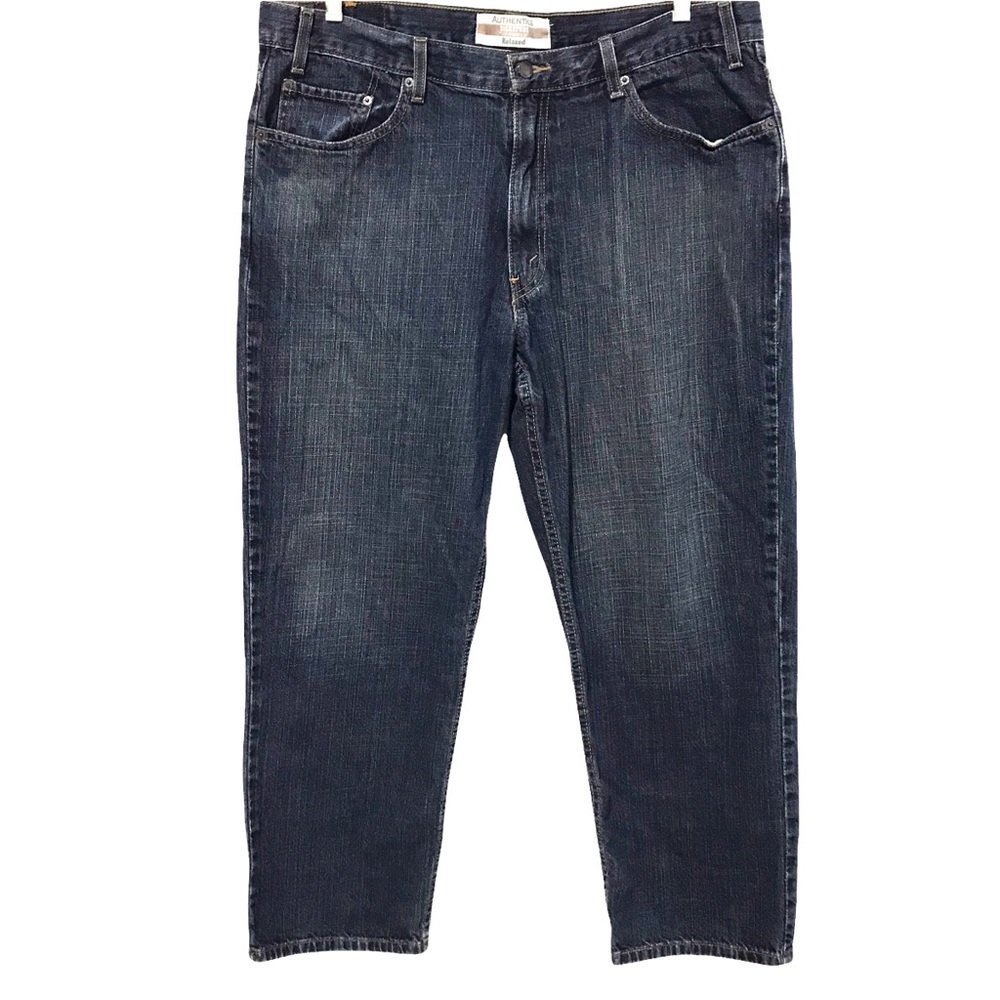 Signature by Levi Strauss Men's Relaxed Jeans - Dark Blue Wash